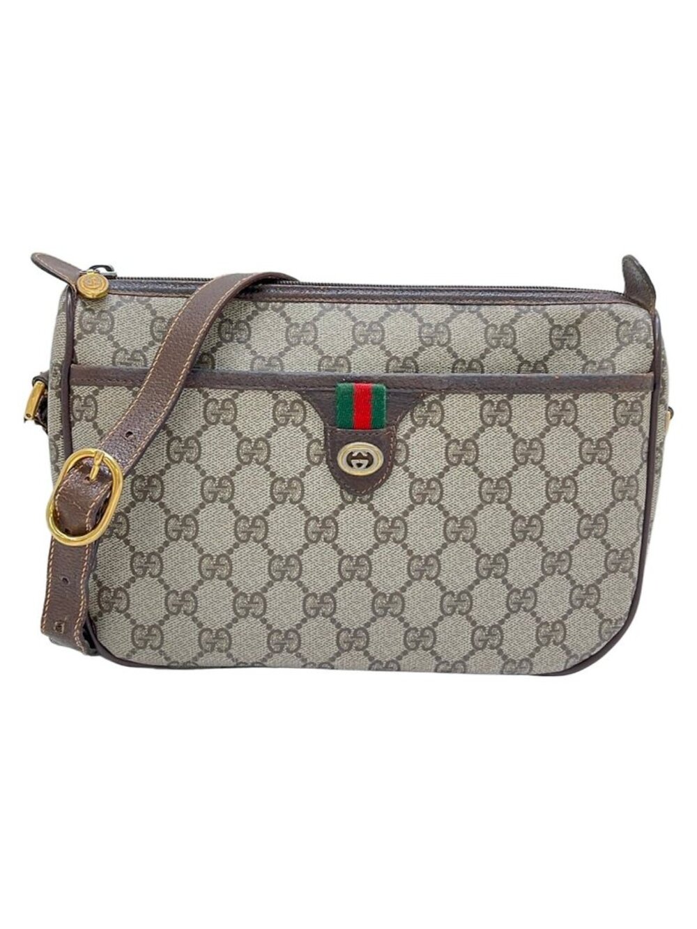 Gucci Shoulder Bag Collection GG Plus Supreme Sherry Beige Dark Brown Multi